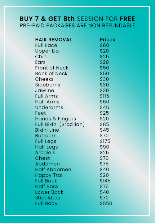 Laser Hair Removal IconMD Pre-Paid Packages