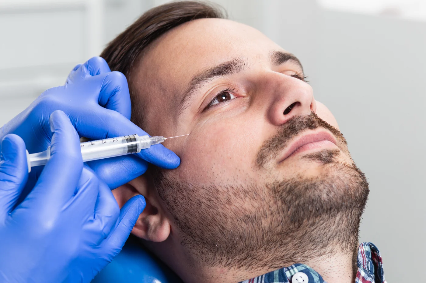 man getting dysport injection