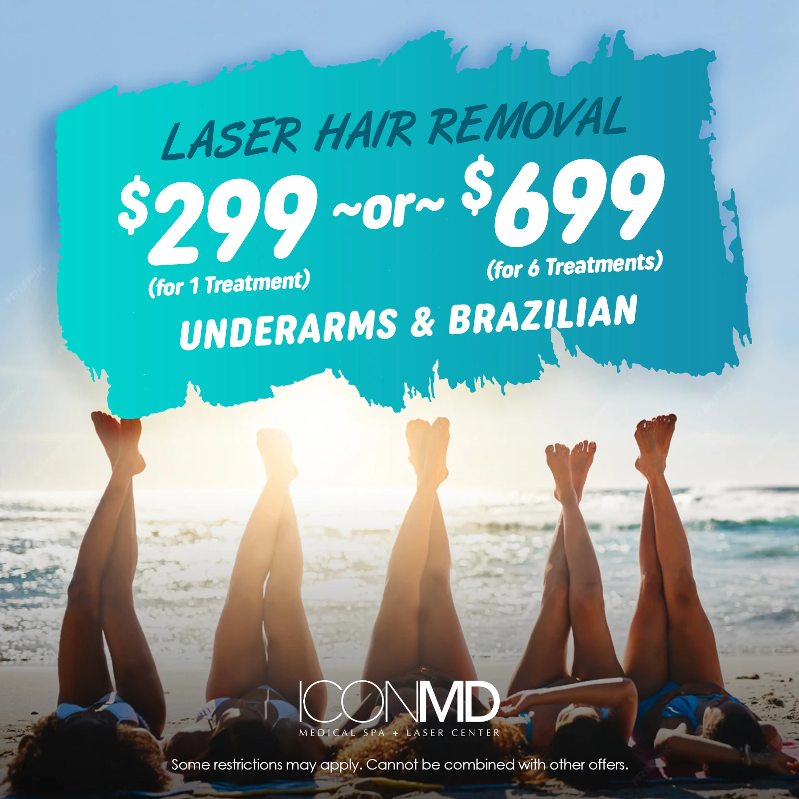 laser hair removal - underarms & brazilian